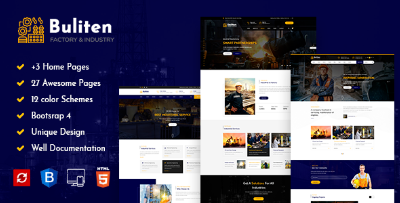 Buliten – Factory & Industry HTML Template