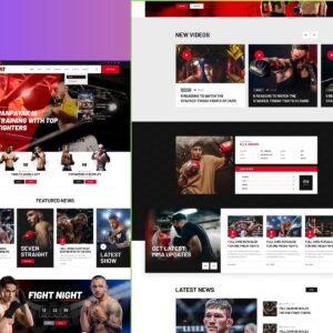 FNT – MMA Promotion & News Figma Template