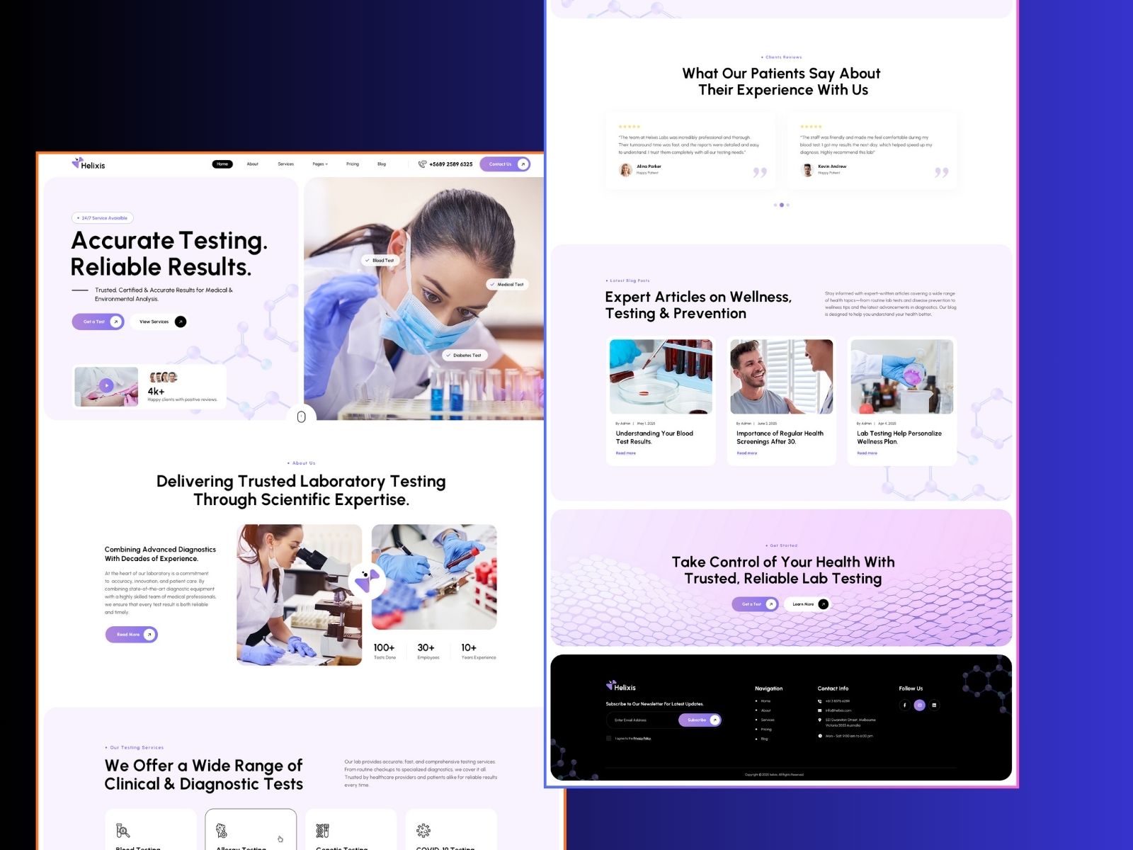 Helixis | Laboratory & Diagnostics PSD Template