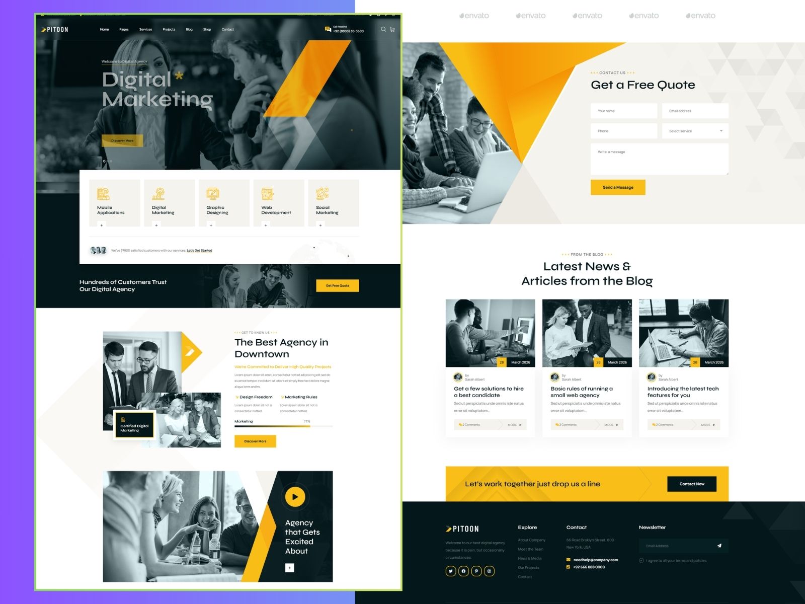 Pitoon – Creative Digital Agency Flask Template