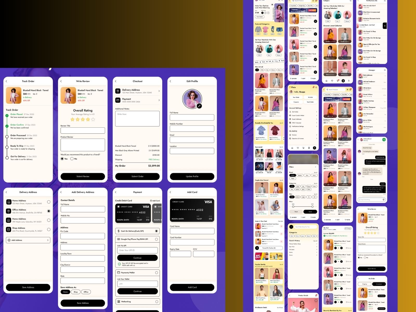 Pixio – eCommerce Fashion Figma Mobile App UI Kit