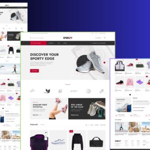 Sportzy – Sportswear E-Commerce Website Design UI Figma Template