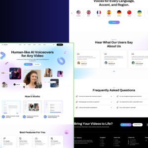 Voicera | AI Voiceover PSD Template