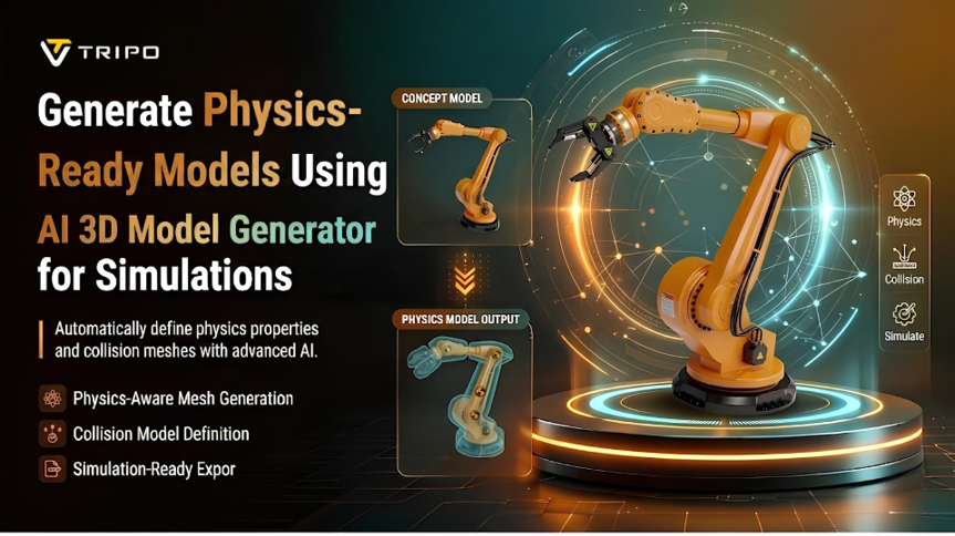 Generate Physics-Ready Models Using AI 3D Model Generator for Simulations
